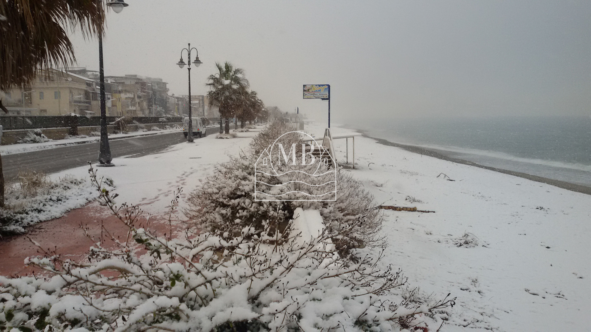 Nevicata a Bovalino il 7 Gennaio 2017